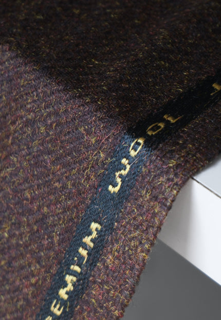 Harris-Style Tweed Wool Fabric, 58" Wide, 420 GSM