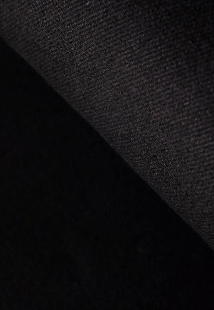 Jet Black Cotton Drill Fabric | 56" Wide | 350 GSM