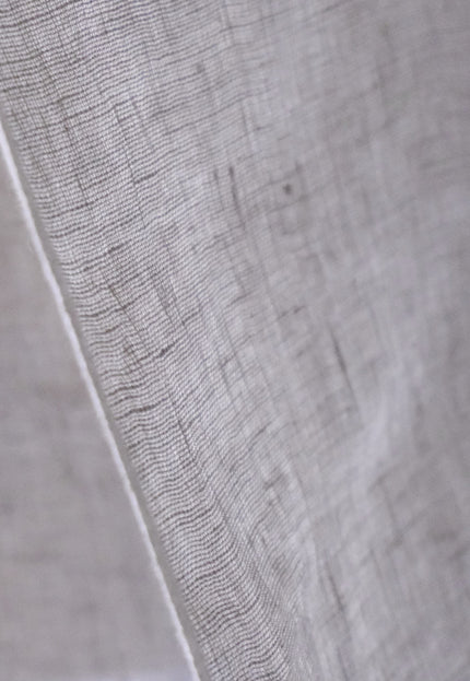 Hemp Sheer Gauze Fabric, White & Natural Gray, 54" Wide, 80 GSM