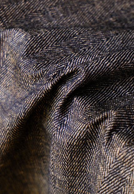 Reversible Handwoven Tussar Silk Fabric, 220 GSM Wild Silk, 44” Wide