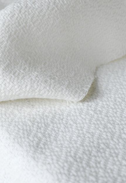 Zen Grid Weave Wool - Cotton Blended Fabric by the yard | 300 GSM | 54” Wide