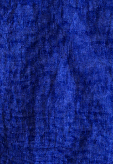 Pure Indigo Linen Fabric: 170 GSM, 45" Wide - By The Yard