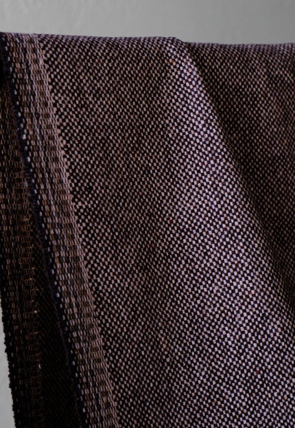 Dark Brown Yak Wool Tweed (Plain, Herringbone & Twill) Fabric, 320 GSM, 54" wide