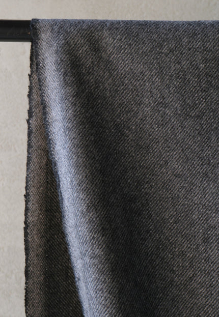 Charcoal Yak Wool Fabric Set | Herringbone, Twill & Boiled Wool, 380 GSM