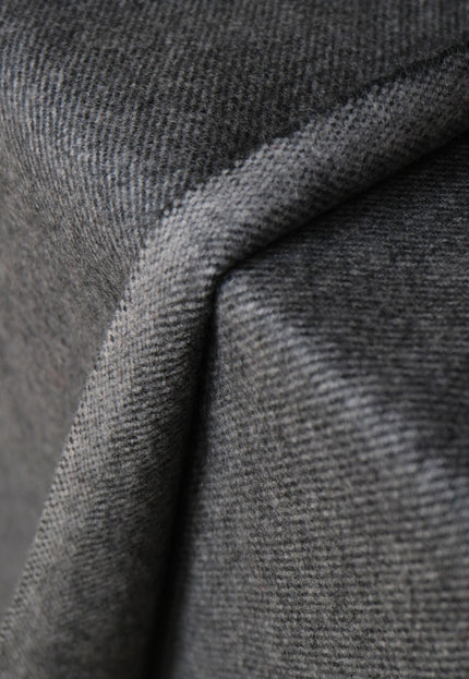 Charcoal Yak Wool Fabric Set | Herringbone, Twill & Boiled Wool, 380 GSM