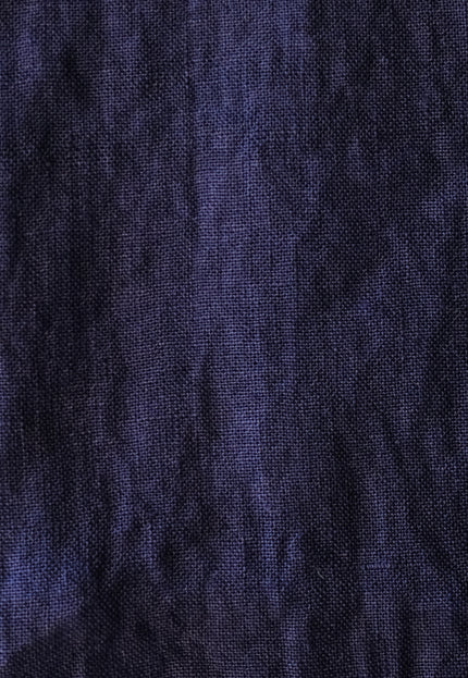 Pure Indigo Linen Fabric: 170 GSM, 45" Wide - By The Yard