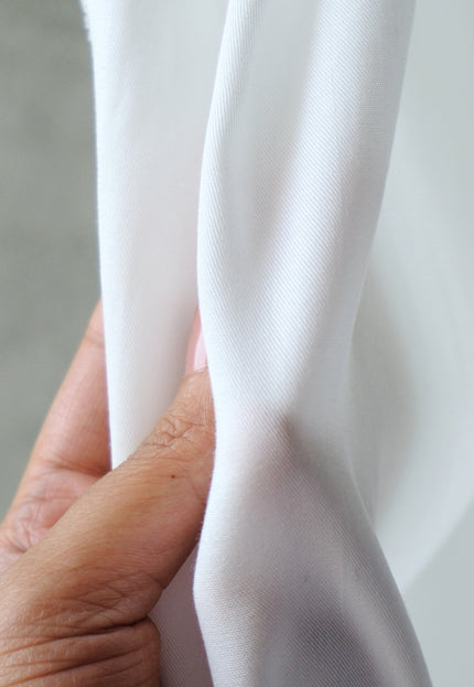 Tencel™ Twill Fabric, 175 GSM Soft White Lyocell Fabric, 54” Wide