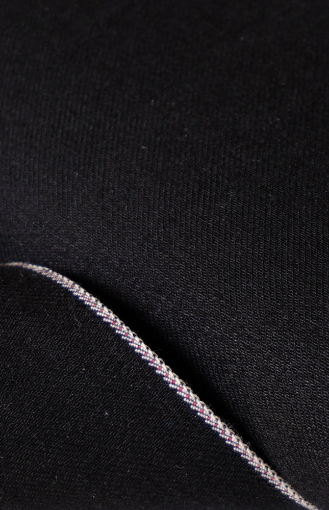 Japanese Black Selvedge Denim Fabric - 33" Wide, 396 GSM (12.5oz)