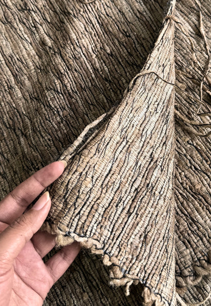 Handwoven Wild Silk Fabric by the Yard | Forest-Foraged Cocoons | 44” Wide | 480 GSM