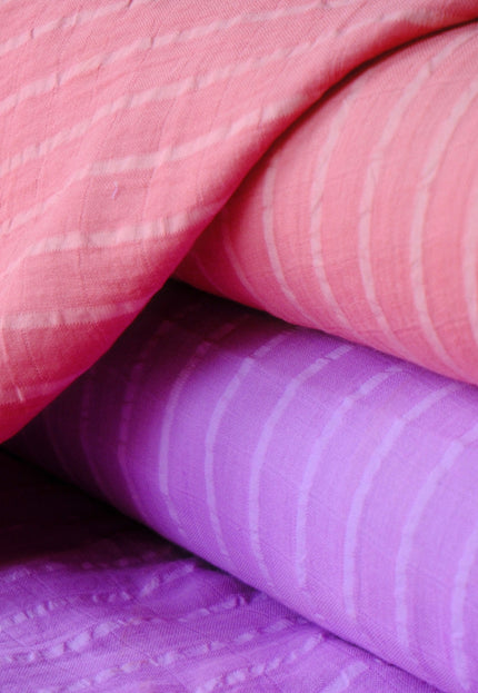 Double-Cloth Seersucker Pure Cotton Fabric, 58" Wide, 122 GSM
