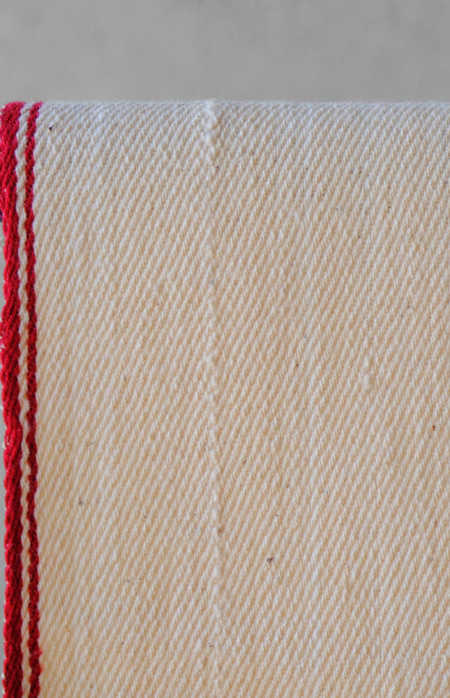 Handwoven Indigo Cotton Denim Fabric, Lightweight (210 GSM) Twill with 2 Red Selvedge