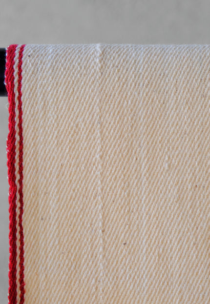 Handwoven Indigo Cotton Denim Fabric, Lightweight (210 GSM) Twill with 2 Red Selvedge