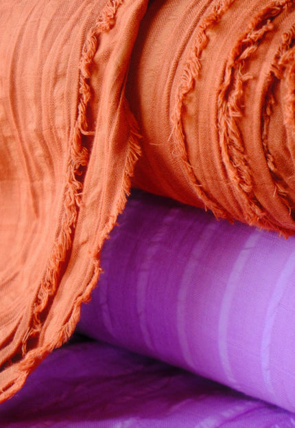 Double-Cloth Seersucker Pure Cotton Fabric, 58" Wide, 122 GSM