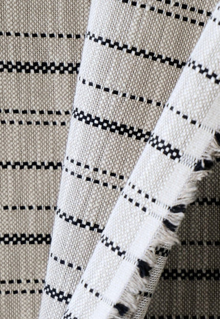 Hemp Striped Dobby Fabric, 58" Wide, 370 GSM