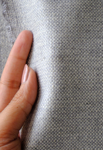 Grey Wool Tweed Fabric, 320 GSM, 56" wide