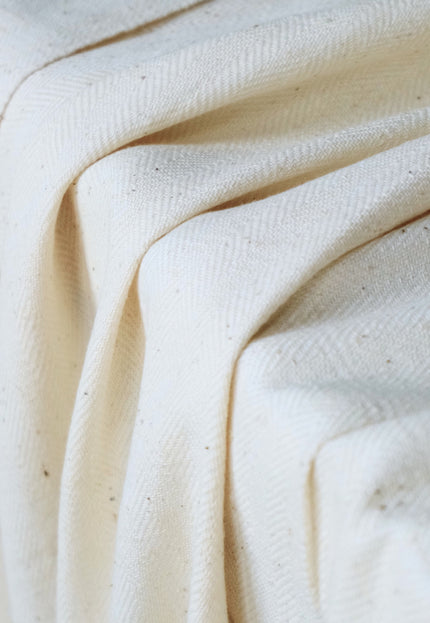 Handwoven Kala Cotton Herringbone Fabric | 45" Wide | 215 GSM