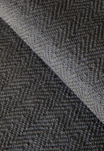 Handwoven Wool-Cotton Herringbone Fabric, 230 GSM, 48" Wide