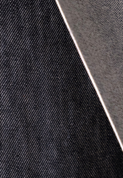 Japanese Black Selvedge Denim Fabric - 33" Wide, 396 GSM (12.5oz)