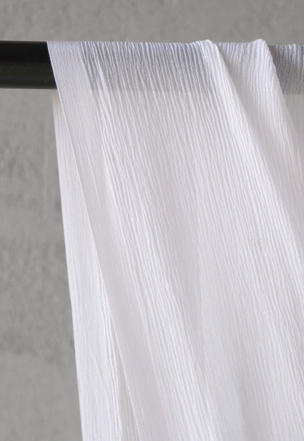 Mulberry Silk Chiffon Fabric, 90 GSM White Silk, 44” Wide