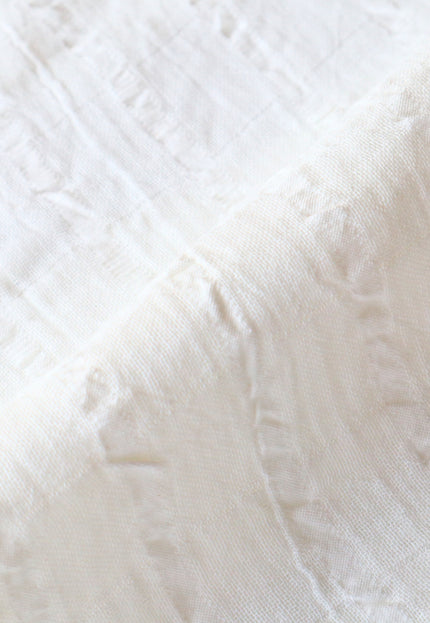 Double-Cloth Seersucker Pure Cotton Fabric, 58" Wide, 122 GSM