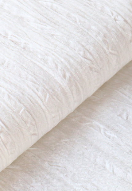 Double-Cloth Seersucker Pure Cotton Fabric, 58" Wide, 122 GSM