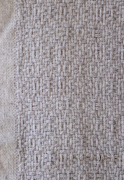 Zen Grid Weave Wool - Cotton Blended Fabric by the yard | 300 GSM | 54” Wide