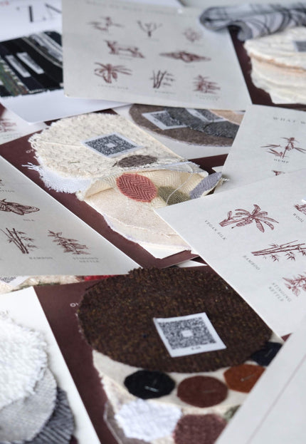 Fabric Swatch Set: Handwoven & Sustainable Natural Fiber Samples