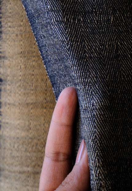 Reversible Handwoven Tussar Silk Fabric, 220 GSM Wild Silk, 44” Wide