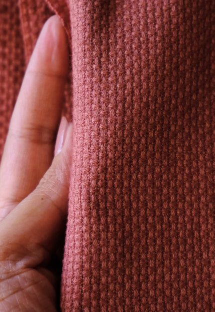 Pure Cotton Hopsack Weave Fabric by the yard, 260 GSM, 54" Wide