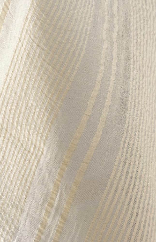 Greige Cotton Seersucker Fabric | 58" Wide | 119 GSM