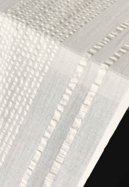 Greige Cotton Seersucker Fabric | 58" Wide | 119 GSM