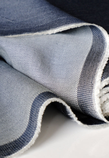 Tencel™ - Linen Denim Fabric, Navy Blue, 125 GSM Lightweight Twill, 54" inches wide