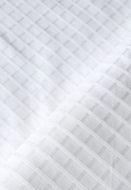 Self-Checkered & Self-Striped Bamboo Fabric, 56" Wide, 150 GSM