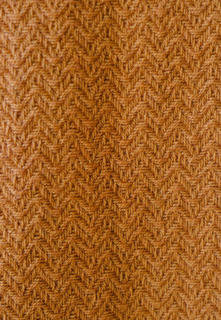 Handwoven Wool-Cotton Double Herringbone Fabric, 300 GSM, 46" Wide