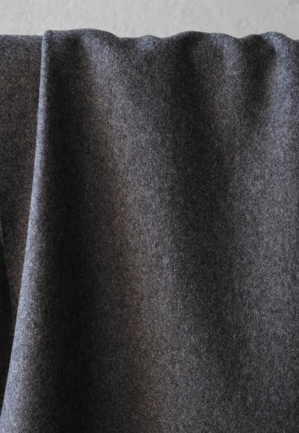 Charcoal Yak Wool Fabric Set | Herringbone, Twill & Boiled Wool, 380 GSM