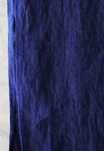 Pure Indigo Linen Fabric: 170 GSM, 45" Wide - By The Yard