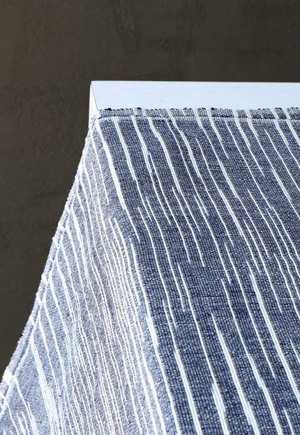 Indigo Handwoven Kasuri Fabric, 45" Wide, 300 GSM