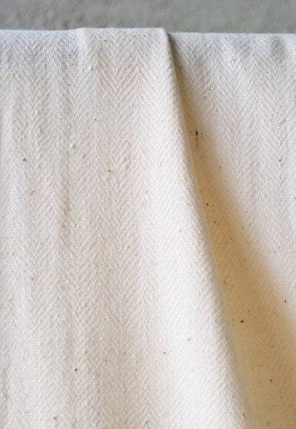 Handwoven Kala Cotton Herringbone Fabric | 45" Wide | 215 GSM