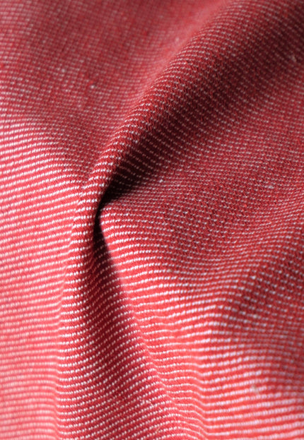 Handwoven Naturally Dyed Denim Fabric | Natural Indigo & Terracotta | 44" Wide | 230 GSM