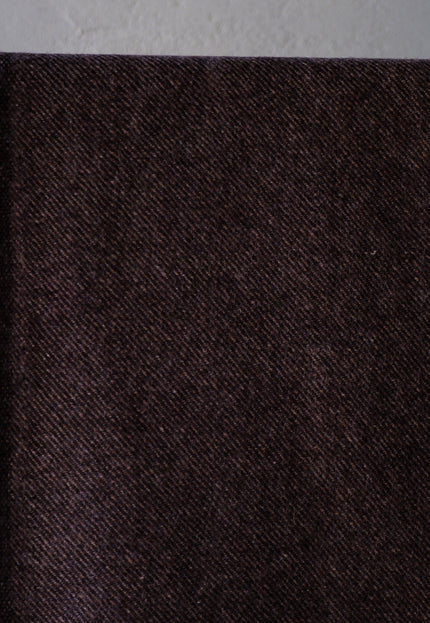 Dark Brown Yak Wool Tweed (Plain, Herringbone & Twill) Fabric, 320 GSM, 54" wide