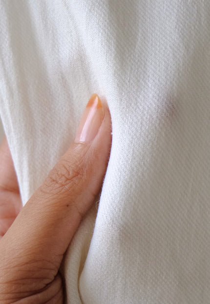 Merino Wool-Cotton Twill Fabric, 150 GSM, 50” Wide