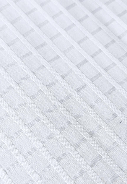 Self-Checkered & Self-Striped Bamboo Fabric, 56" Wide, 150 GSM