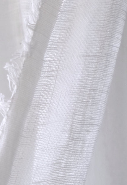 Hemp Sheer Gauze Fabric, White & Natural Gray, 54" Wide, 80 GSM