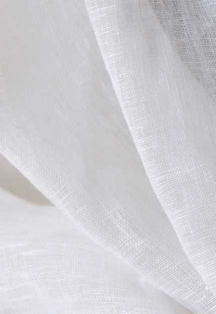 Hemp Sheer Gauze Fabric, White & Natural Gray, 54" Wide, 80 GSM