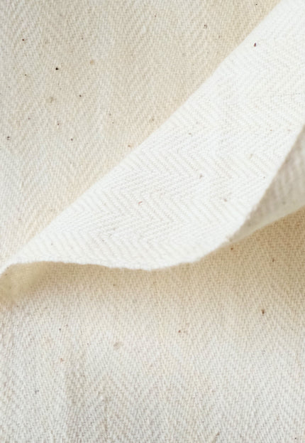 Handwoven Kala Cotton Herringbone Fabric | 45" Wide | 215 GSM