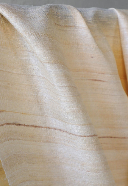 Handwoven Washed Tussar Silk Fabric | Softened Wild Silk | 44” Wide | 170 GSM