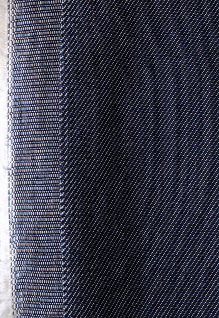 Tencel™ - Linen Denim Fabric, Navy Blue, 125 GSM Lightweight Twill, 54" inches wide