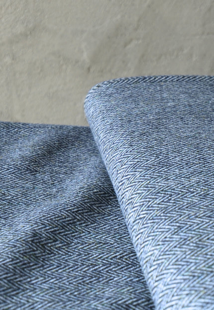 Harris-Style Wool Herringbone Tweed Fabric, 58" Wide, 420 GSM