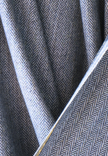 Harris-Style Wool Herringbone Tweed Fabric, 58" Wide, 420 GSM