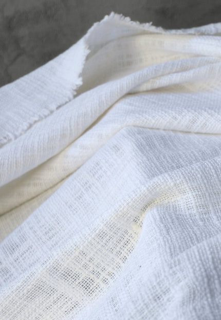 Handwoven Wool–Cotton Blend Slub Fabric | 270 GSM | 52” Wide